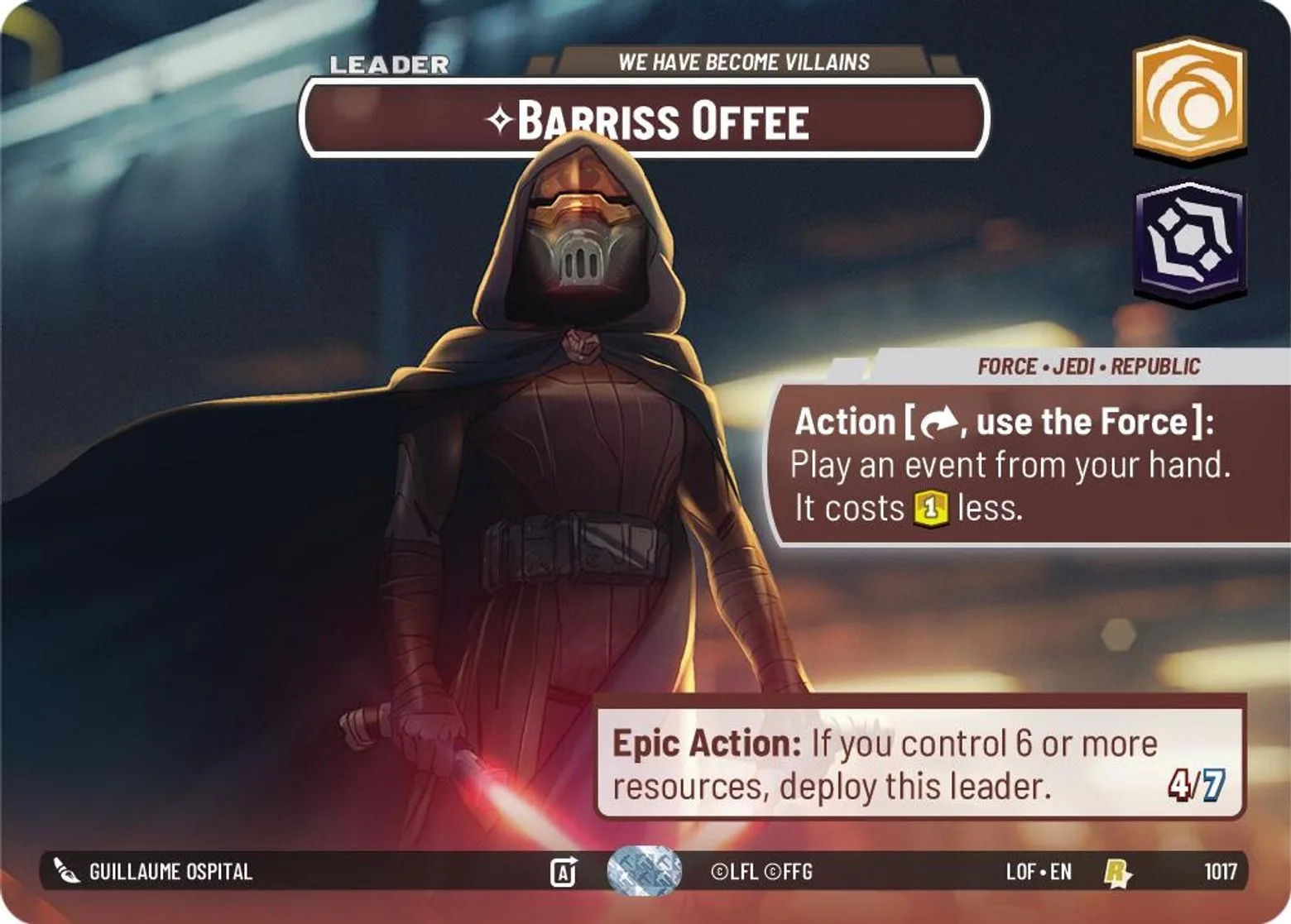 Barriss Offee — We Have Become Villains